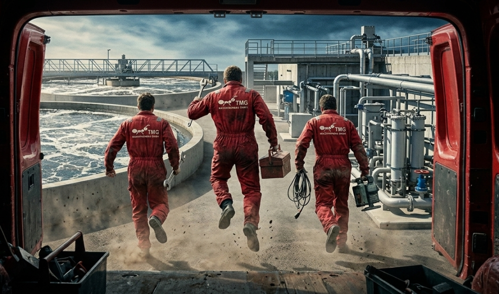 TMG Servicetechniker warten Förderbänder, Förderschnecken und Kettenförderer und liefern Ersatzteile für industrielle Förderanlagen