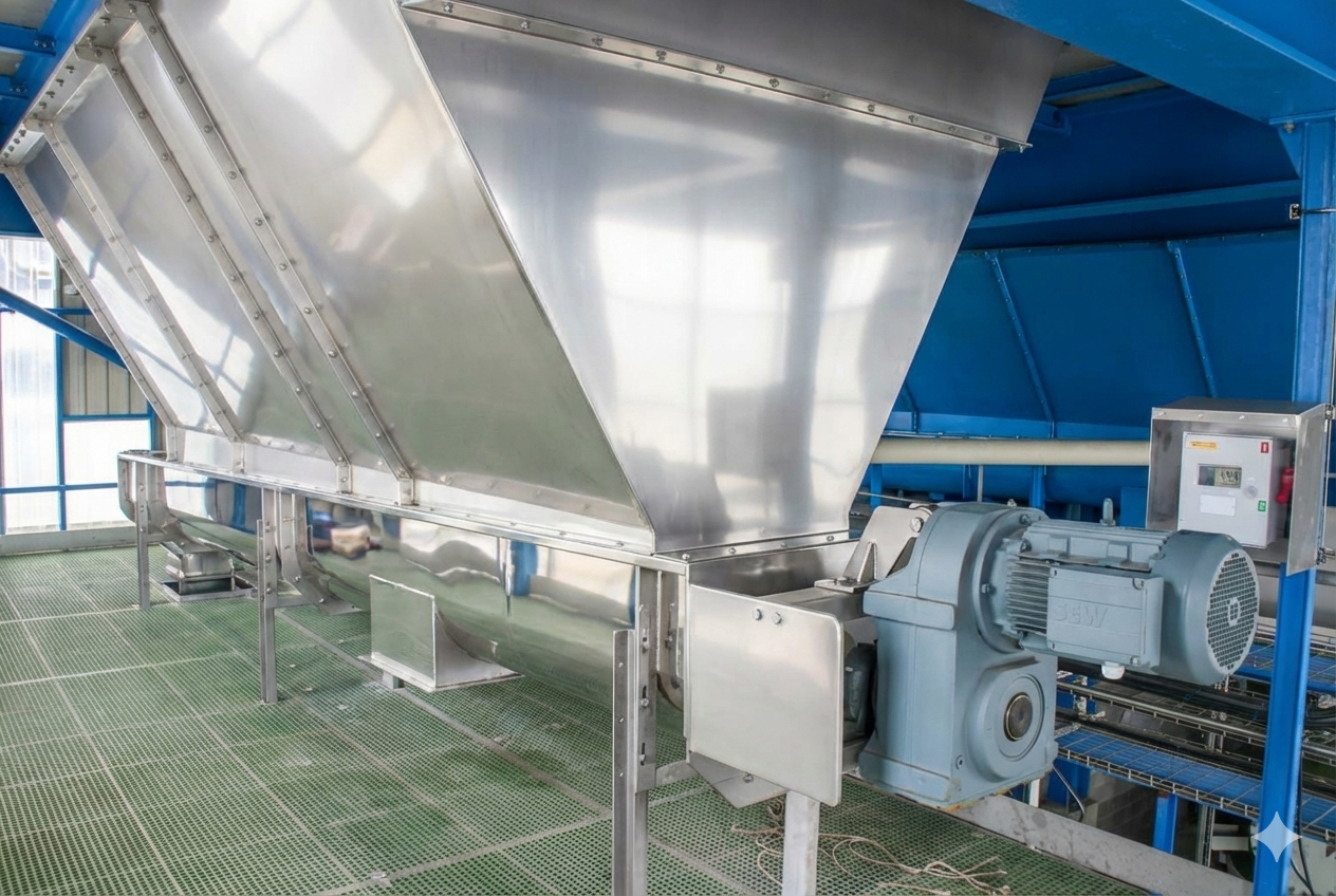 Bunkeraustragsschnecke - Kläranlage Bad Orb