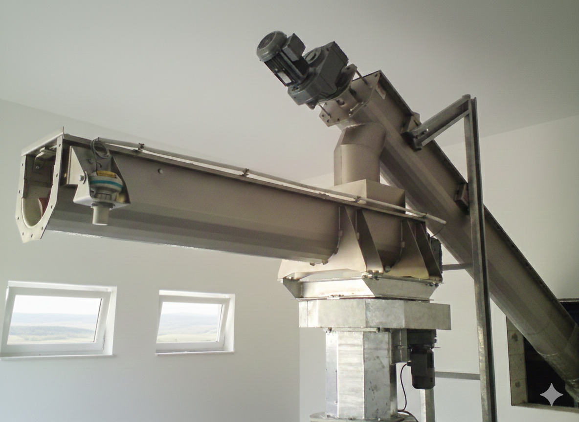 Spiralförderer mit Drehturm - Kläranlage Eschdorg